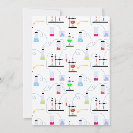 Chemie Wetenschap Test Tubes Kids Verjaardagsfeest Kaart (Achterkant)