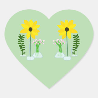 Chemie Zonnebloem Hart Sticker