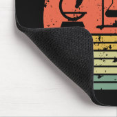 Chemie  zonsondergang retro strepenpatroon muismat (Hoek)