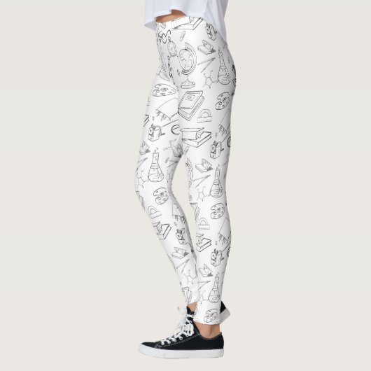 chemie zwart-wit krabbels leggings (Links)