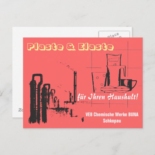 Chemiedesign DDR Briefkaart (Voorkant / Achterkant)