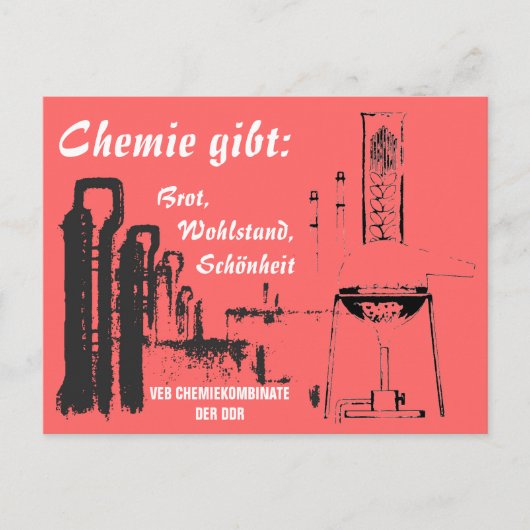 Chemiereklame DDR Briefkaart (Voorkant)
