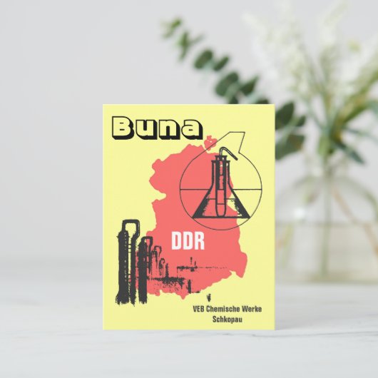 Chemiereklamedesign DDR Briefkaart (Staand voorkant)