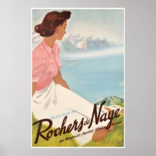 Chemin de Fer des Rochers de Naye, sur Montreux, Poster (Voorkant)
