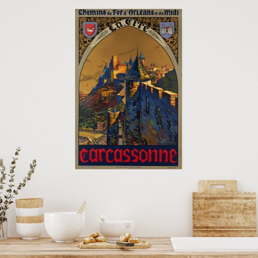 Chemin de fer d'Orléans et du midi, Carcassonne Poster (Keuken)