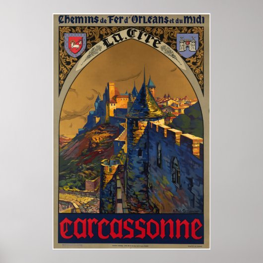 Chemin de fer d'Orléans et du midi, Carcassonne Poster (Voorkant)