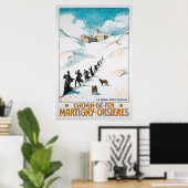 Chemin-de-Fer Martigny-Orsières,Schweiz,Spoorweg Poster (Thuiskantoor)