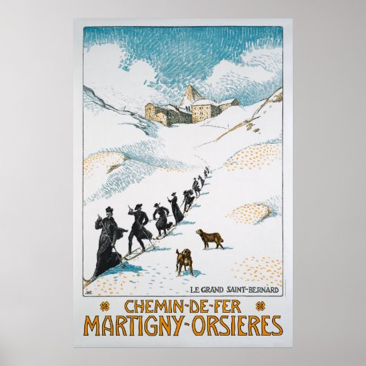 Chemin-de-Fer Martigny-Orsières,Schweiz,Spoorweg Poster (Voorkant)