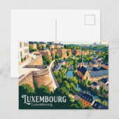 Chemin de la Corniche Luxemburg Briefkaart (Voorkant / Achterkant)