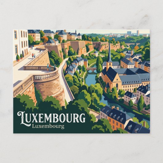 Chemin de la Corniche Luxemburg Briefkaart (Voorkant)