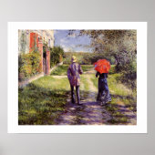 Chemin montant van Gustave Caillebotte Print (Voorkant)