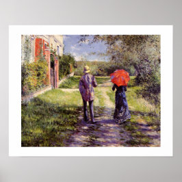 Chemin montant van Gustave Caillebotte Print