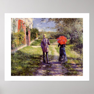 Chemin montant van Gustave Caillebotte Print