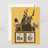 Chemisch beer ontdekte bier briefkaart (Voorkant / Achterkant)