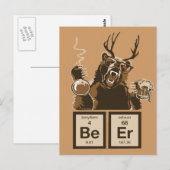 Chemisch beer ontdekte bier briefkaart (Voorkant / Achterkant)