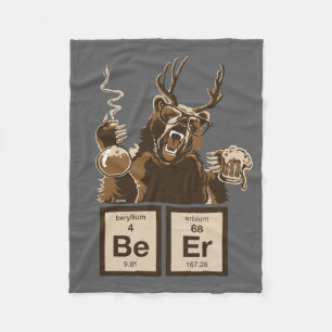 Chemisch beer ontdekte bier fleece deken