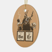 Chemisch beer ontdekte bier keramisch ornament (Links)