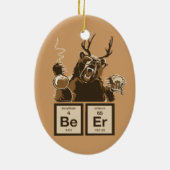 Chemisch beer ontdekte bier keramisch ornament (Achterkant)