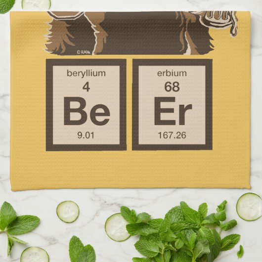 Chemisch beer ontdekte bier theedoek (Gevouwen)