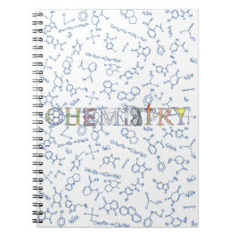 Chemisch diagram patroon en typografische notitieb notitieboek