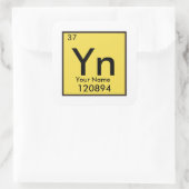  chemisch element vierkante sticker (Tas)
