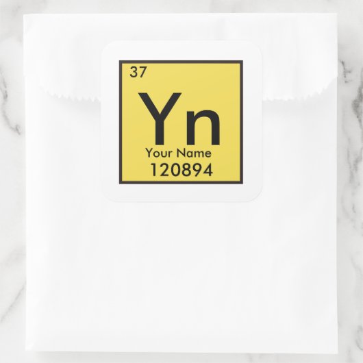 chemisch element vierkante sticker (Tas)