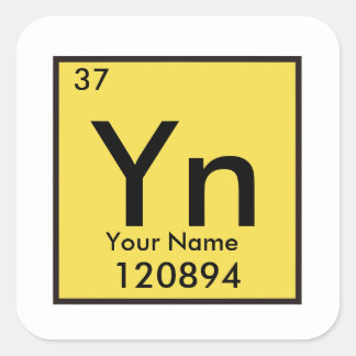  chemisch element vierkante sticker