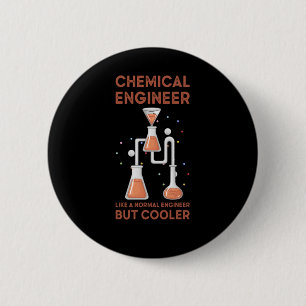 Chemisch ingenieur als een normale ingenieur, maar ronde button 5,7 cm