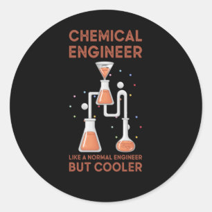 Chemisch ingenieur als een normale ingenieur, maar ronde sticker