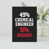 Chemisch Ingenieur Badass Kaart (Staand voorkant)