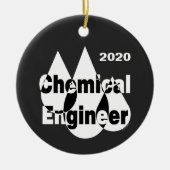 Chemisch ingenieur druppels keramisch ornament (Voorkant)