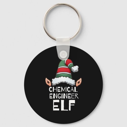 Chemisch ingenieur Elf kerstFeestdagen Sleutelhanger (Voorkant)