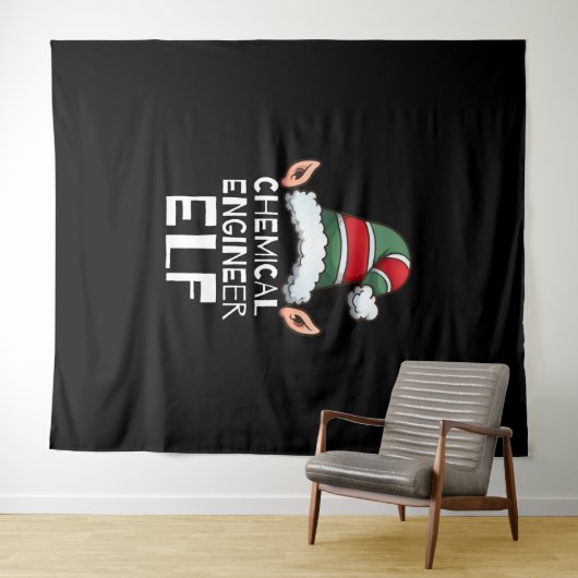 Chemisch ingenieur Elf kerstFeestdagen Wandkleed (In Situ (horizontaal))