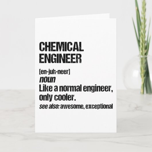 Chemisch ingenieur Funny Engineering Afstuderen Kaart (Voorkant)