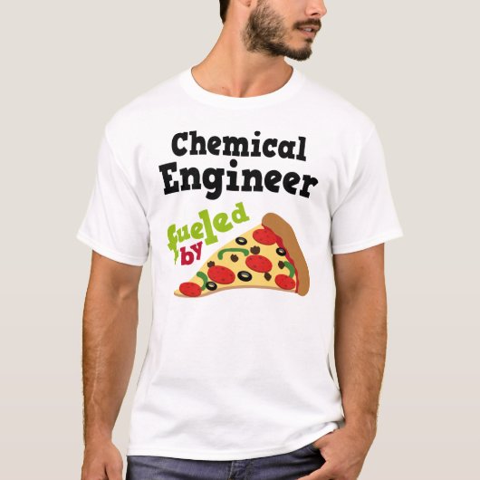 Chemisch ingenieur (Funny) Pizza T Shirt (Voorkant)