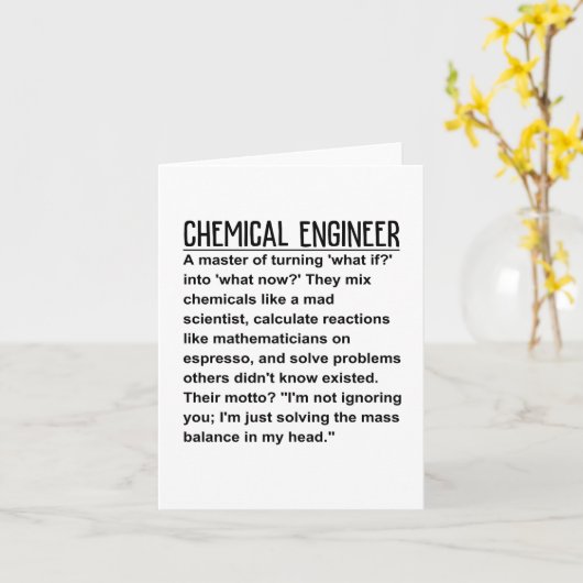 Chemisch ingenieur kaart (Gele Bloem)