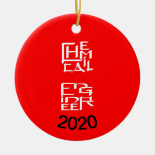 Chemisch ingenieur karakter keramisch ornament