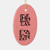 Chemisch ingenieur karakter keramisch ornament (Rechts)