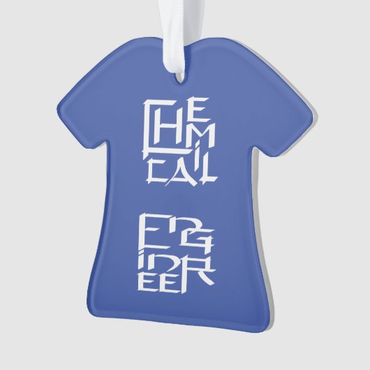 Chemisch ingenieur karakter ornament (voorkant)