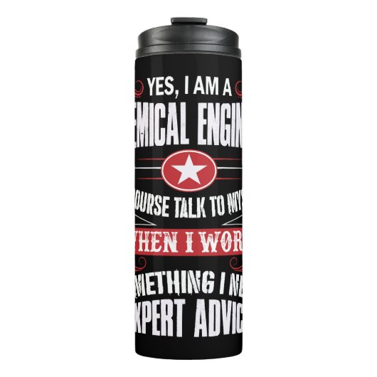 Chemisch Ingenieur KERSTMIS GIFT Thermosbeker (Voorkant)