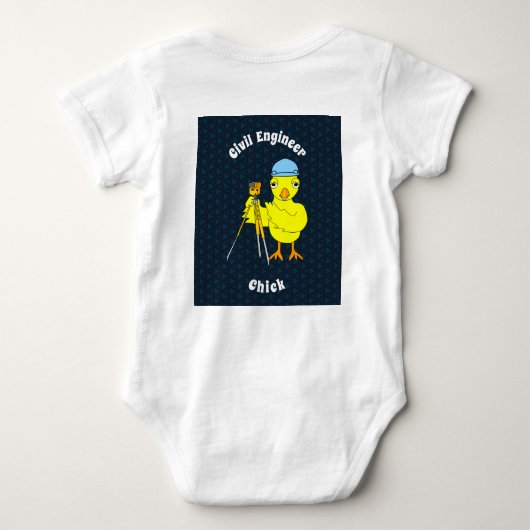 Chemisch Ingenieur Kuiken Romper (Achterkant)