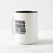 Chemisch ingenieur omdat een wondermiddel in de ba tweekleurige koffiemok (Voorkant links)