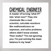 Chemisch ingenieur poster (Voorkant)