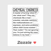 Chemisch ingenieur sticker (Vel)