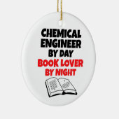 Chemisch ingenieur van Day Book Lover by Night Keramisch Ornament (Rechts)