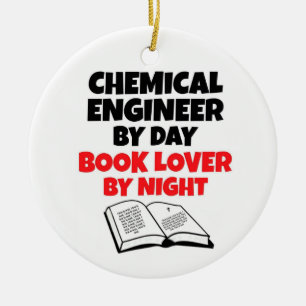 Chemisch ingenieur van Day Book Lover by Night Keramisch Ornament