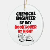 Chemisch ingenieur van Day Book Lover by Night Keramisch Ornament (Links)