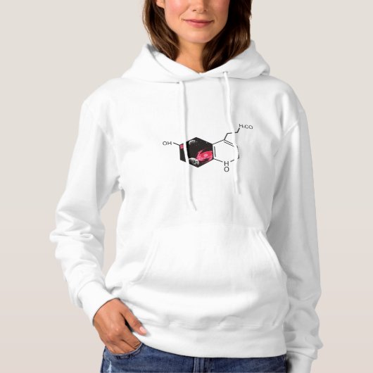 Chemisch molecuul met uitzicht voor de ruimte hoodie (Voorkant)