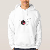 Chemisch molecuul met uitzicht voor de ruimte hoodie (Voorkant)