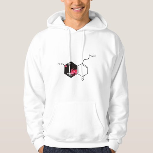 Chemisch molecuul met uitzicht voor de ruimte hoodie (Voorkant)